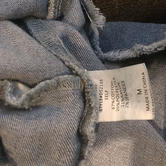 A-6 Denim Mini dress sz medium  Mebon machine  jeans - Picture 15 of 15